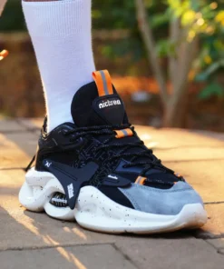 Black Chunky Sole Designer Premium Sneakers