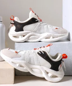 White Chunky Sole Designer Premium Sneakers